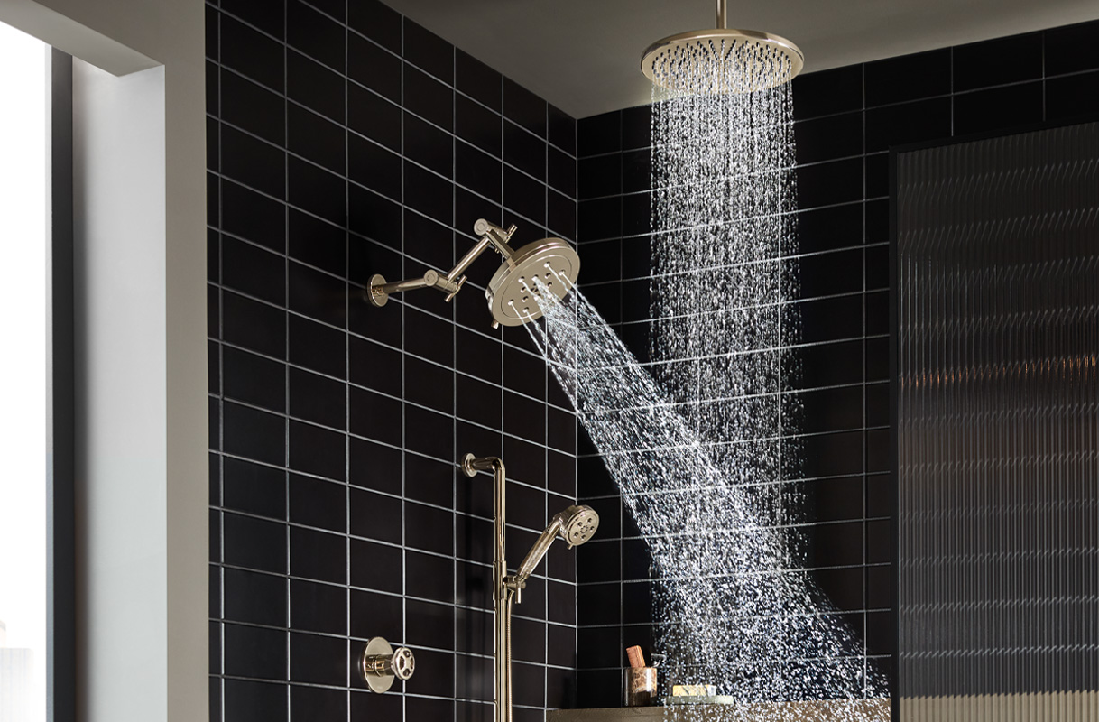 Featuring LITZE® CUSTOM SHOWER PRODUCTS.