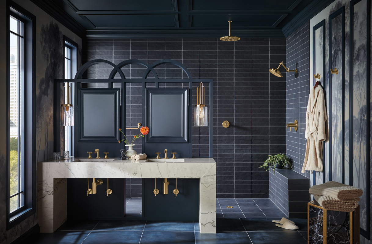 featuring LITZE® CUSTOM SHOWER PRODUCTS.